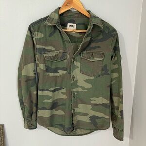 TNA Camo Cotton Cargo Utility Jacket Womens Size XS